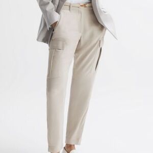Reiss, size 6, color stone, womens cargo pants